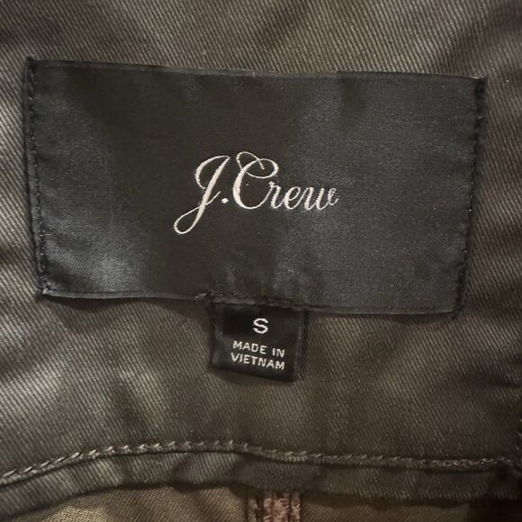 J. Crew Women’s Downtown Field Waxed Cotton Green Utility Jacket Small - Picture 4 of 16